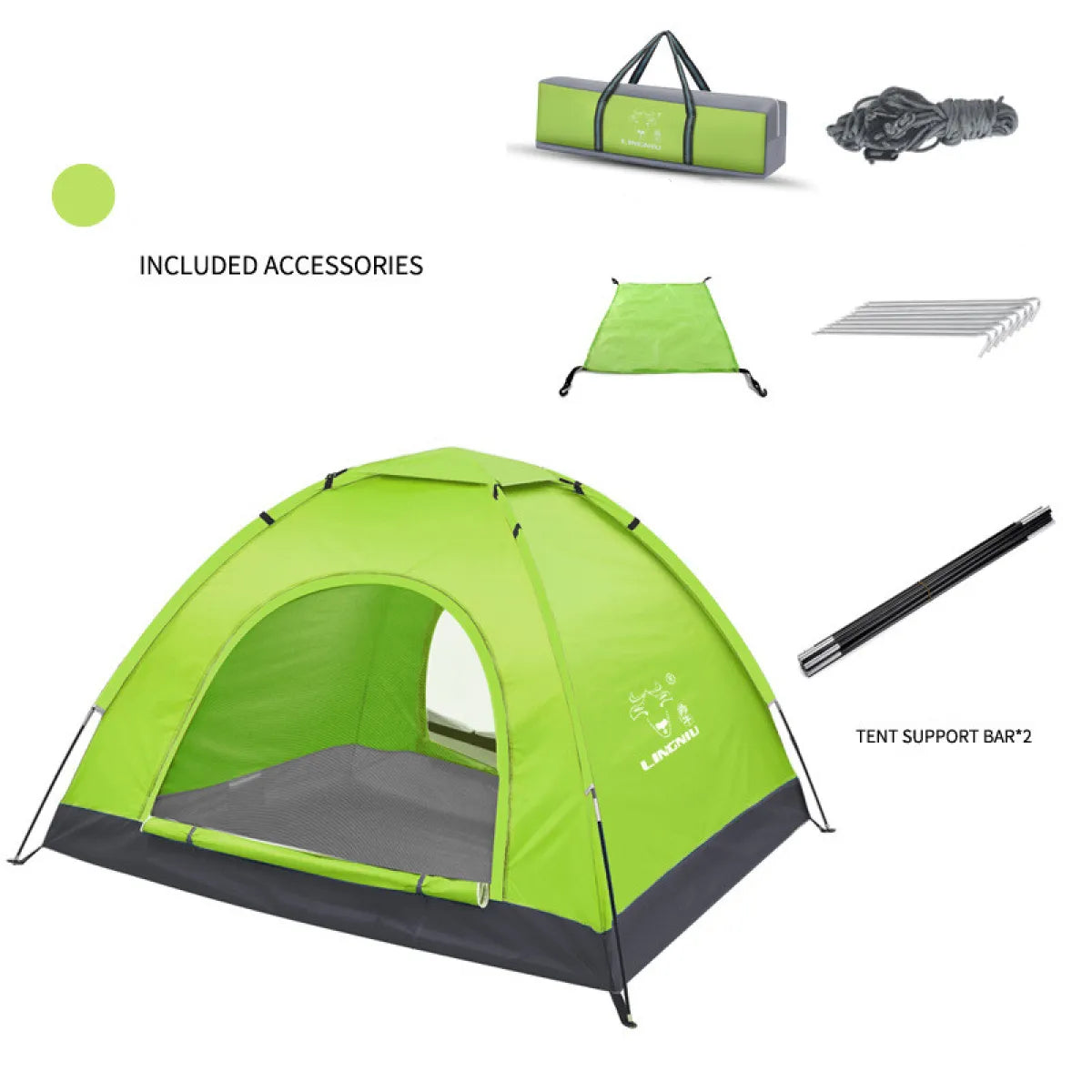 Single-layer tent for outdoor beach camping