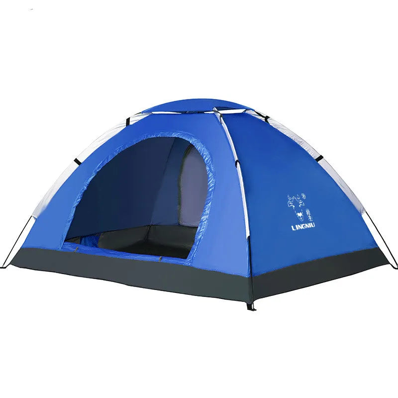 Single-layer tent for outdoor beach camping